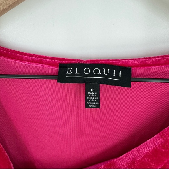 New! Eloquii Pink Velvet Bodysuit Size 18 - Picture 4 of 9